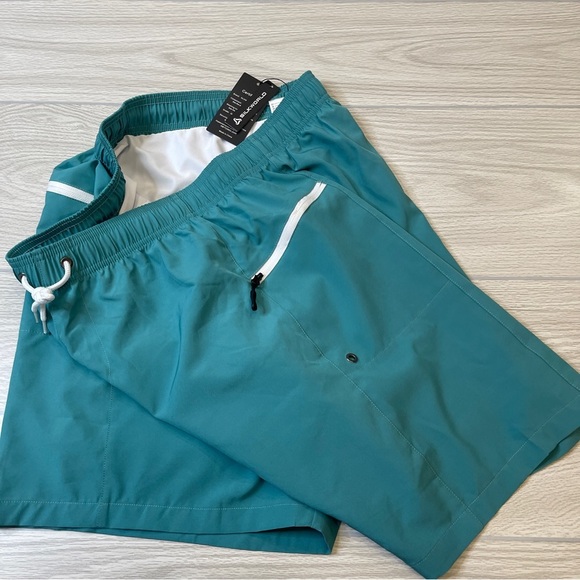 Silkworld Teal 7” Swim Athletic Shorts Attached Boxer Shorts Mens Size XXL New - Picture 5 of 13